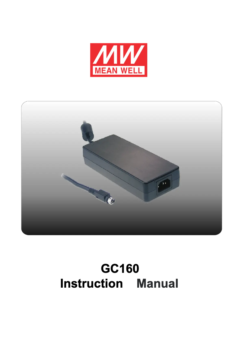 Page 1 of the manual Instruction Manual Mean Well GC160A48-R7B