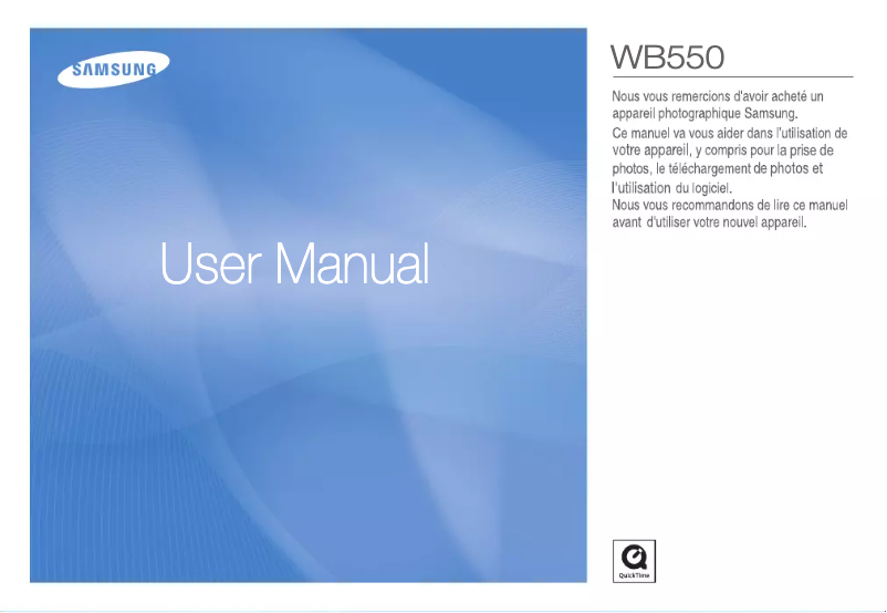 First page image of the manual for WB550
