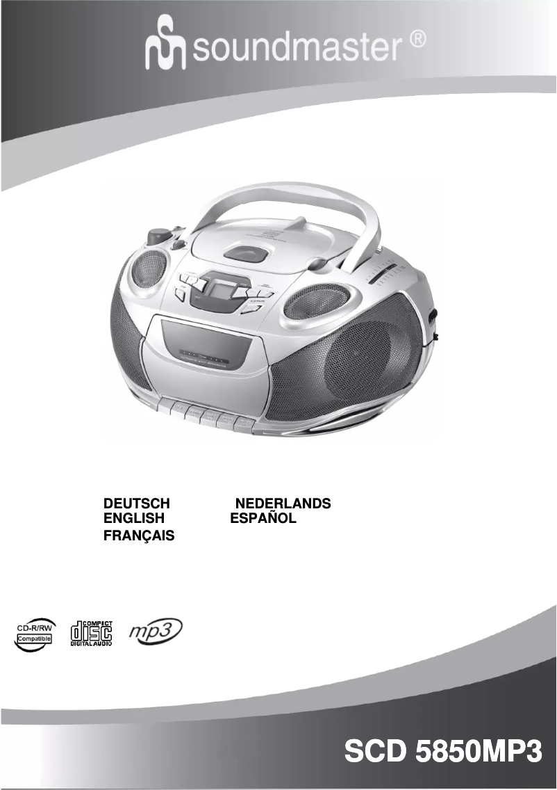 First page image of the manual for SCD 5850MP3