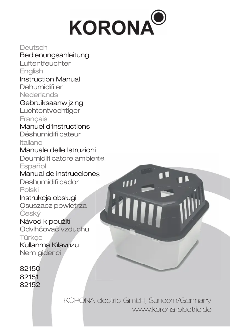 Image de la première page du manuel de l'appareil 82150