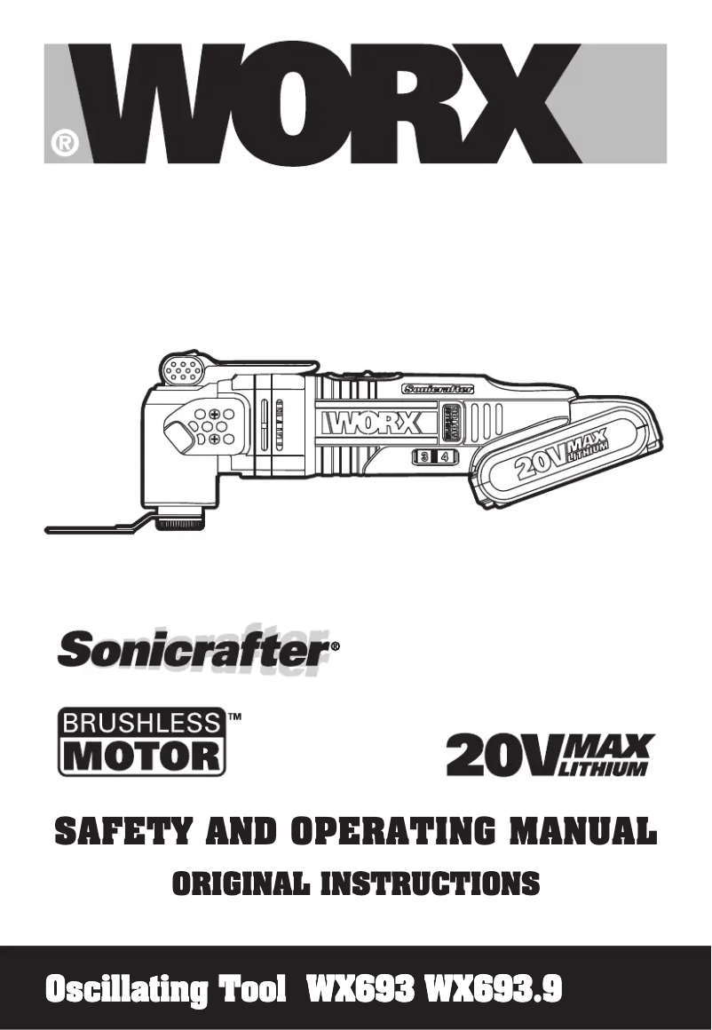 Page 1 of the manual User Manual Worx WX693