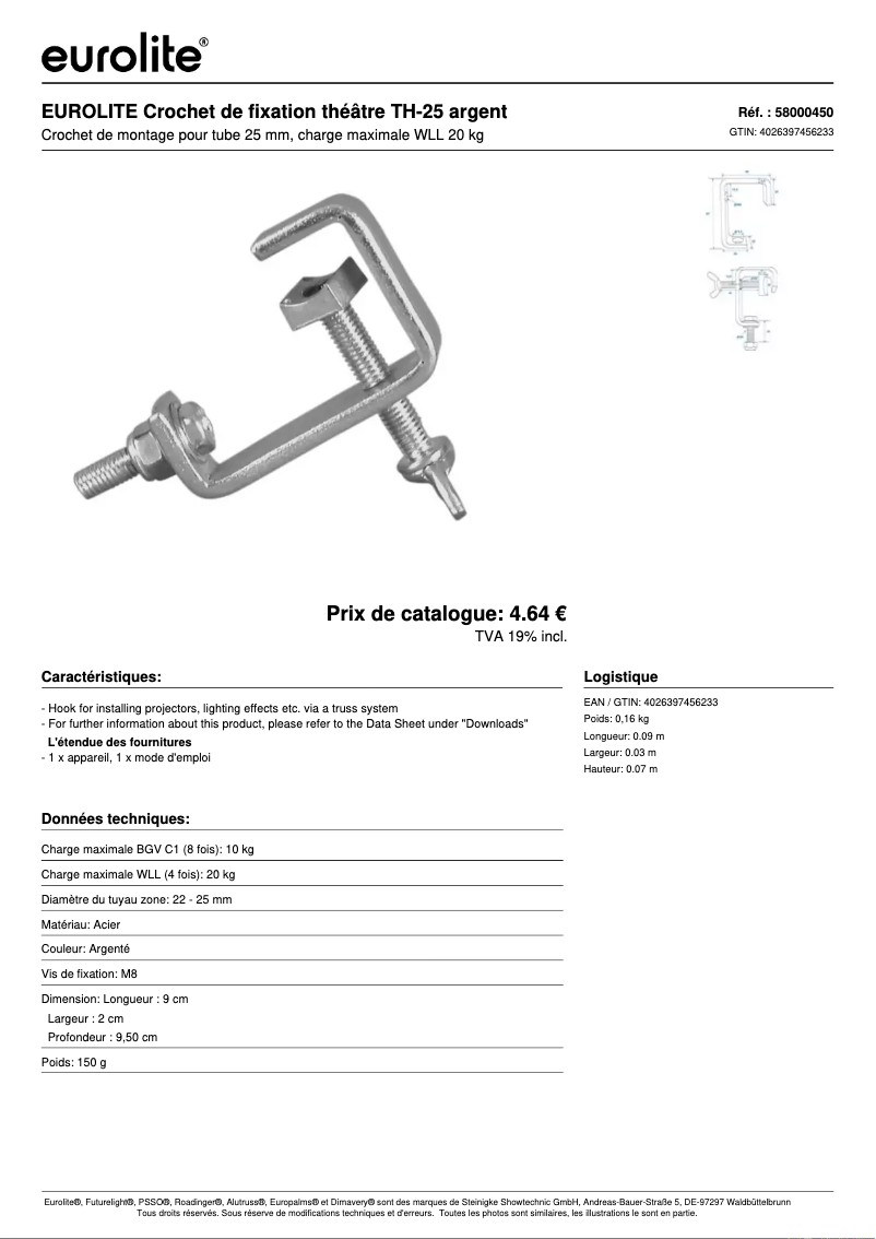 First page image of the manual for TH-25