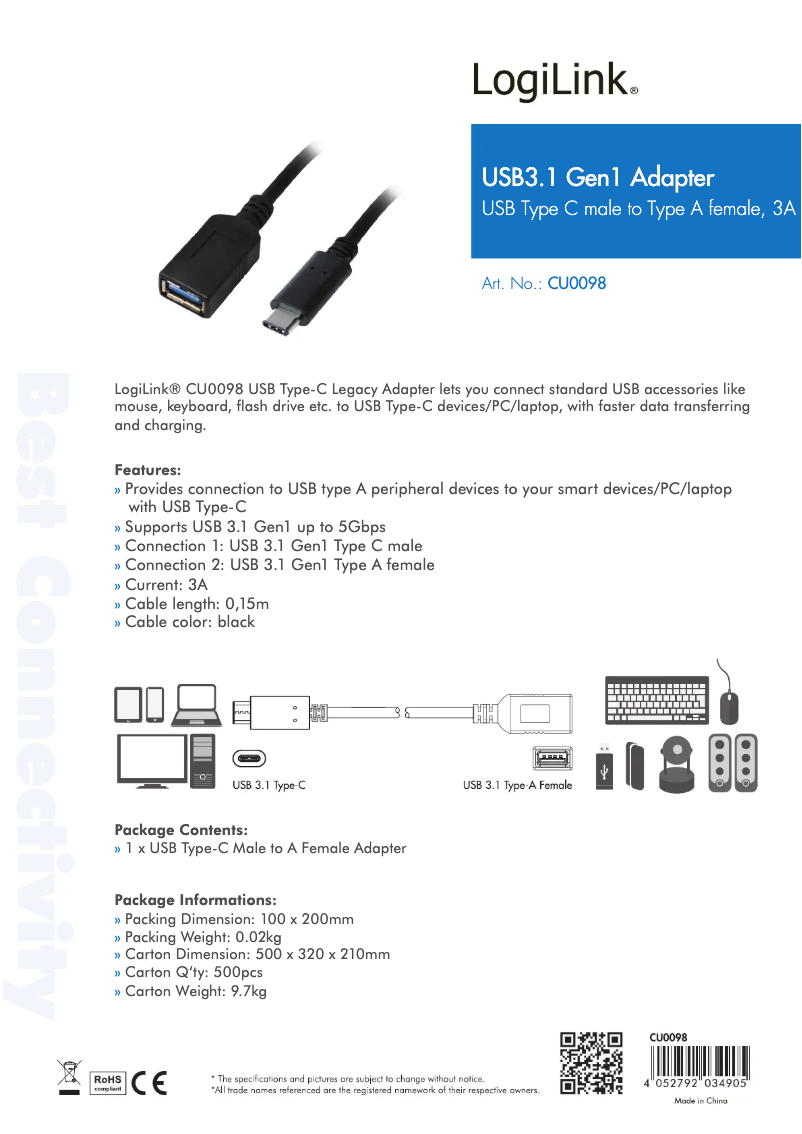 First page image of the manual for CU0098