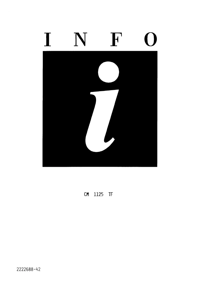 First page image of the manual for CM 1125 TF