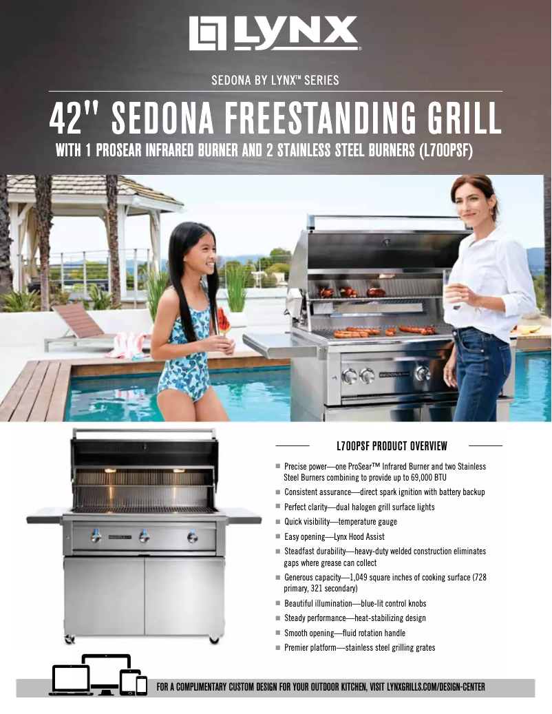 Page 1 of the manual Technical Sheet Lynx L700FR-LP