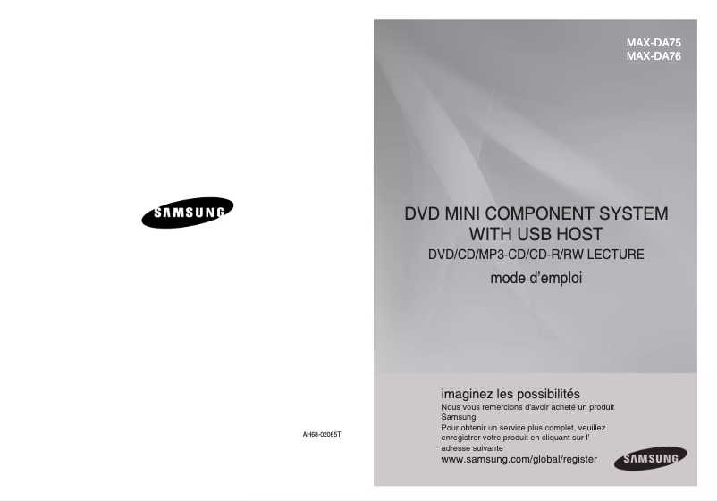 First page image of the manual for MAX-DA79