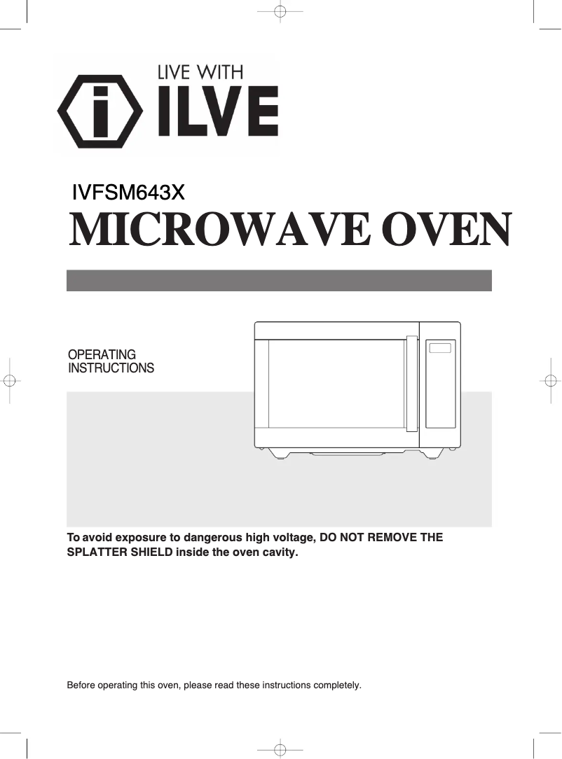 Page 1 of the manual User Manual Ilve IVFSM643X