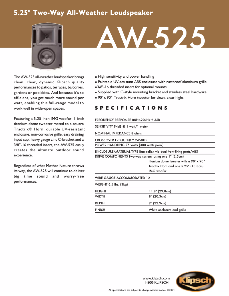 First page image of the manual for AW-525