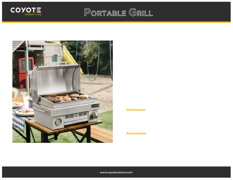 Page 1 of the manual Technical Sheet Coyote C1PORTLP