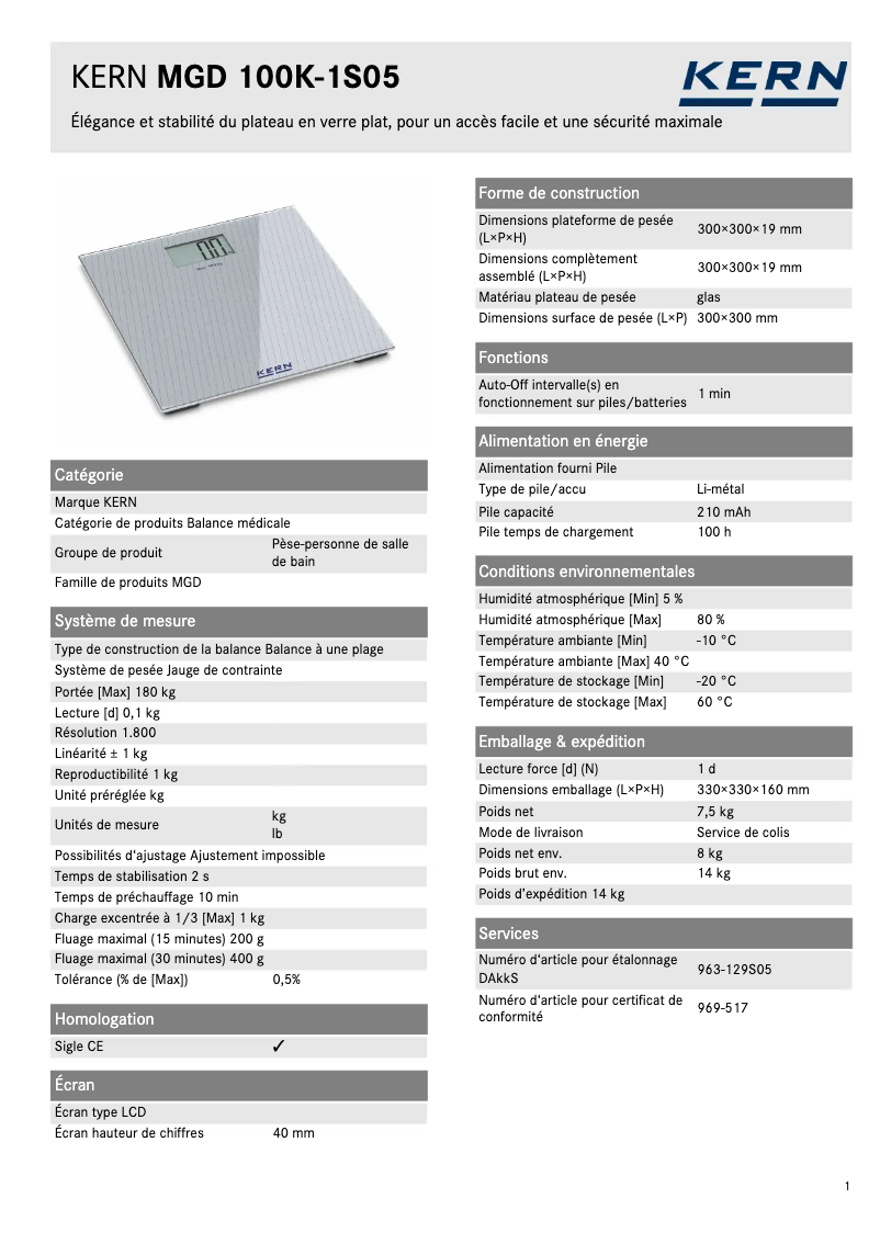 First page image of the manual for MGD 100K-1S05