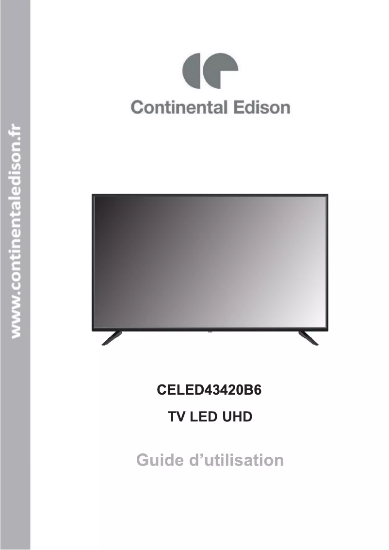 Page 1 of the manual User Manual Continental Edison CELED43420B6