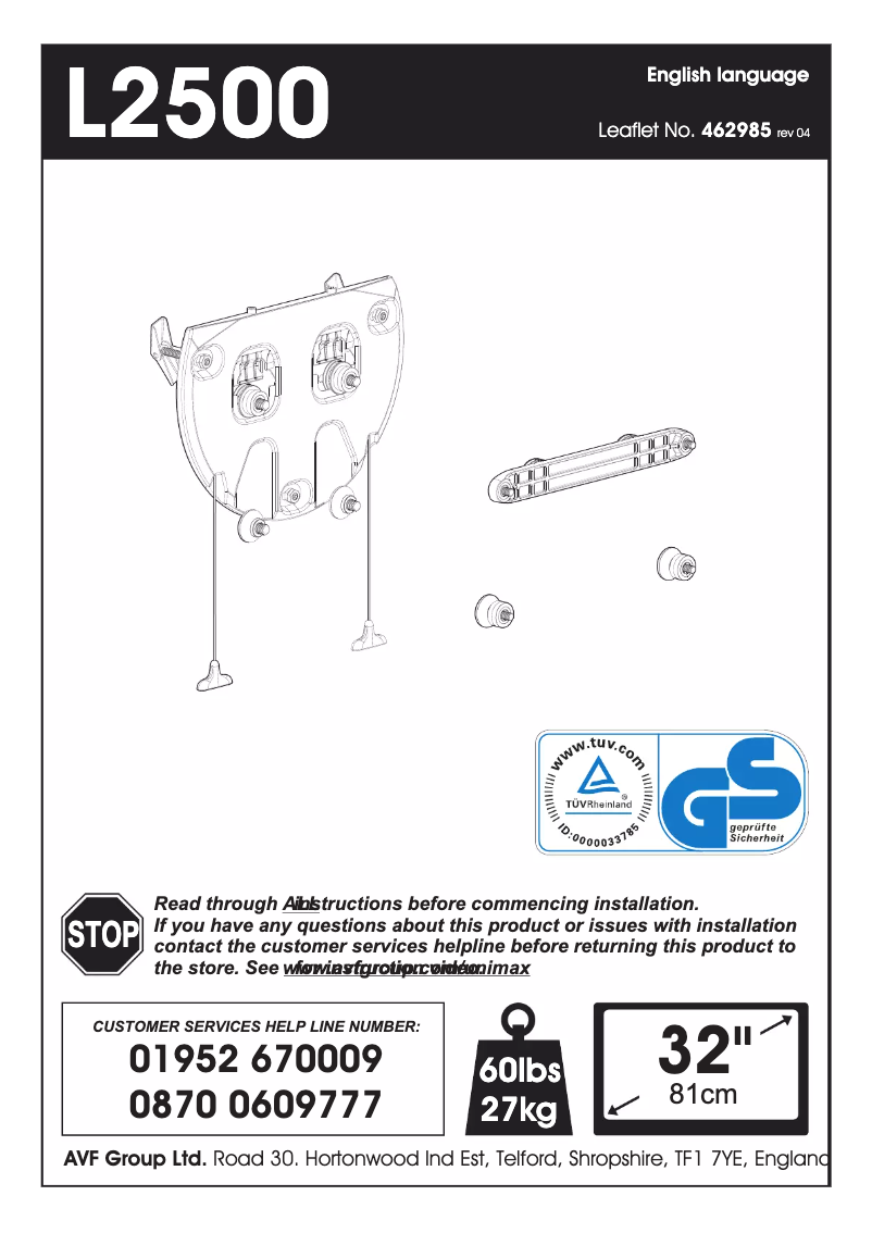 First page image of the manual for ZML2500