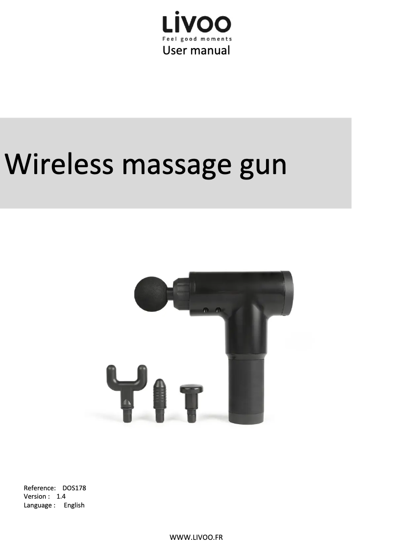 Page 1 of the manual User Manual Livoo DOS178