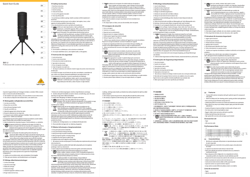 Image de la première page du manuel de l'appareil BM1-U