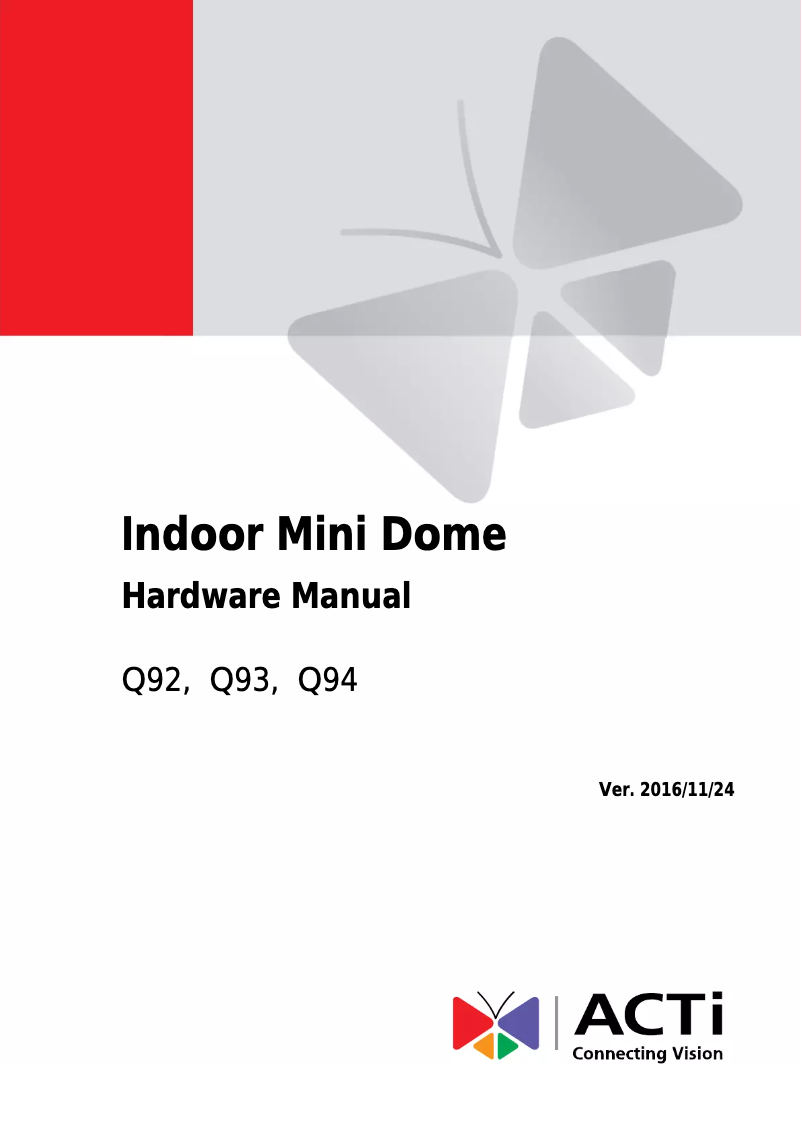 First page image of the manual for Q93