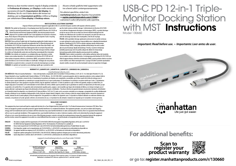 First page image of the manual for 130660