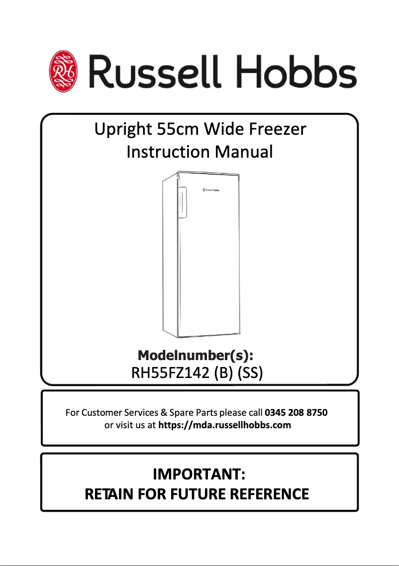 First page image of the manual for RH55FZ142SS