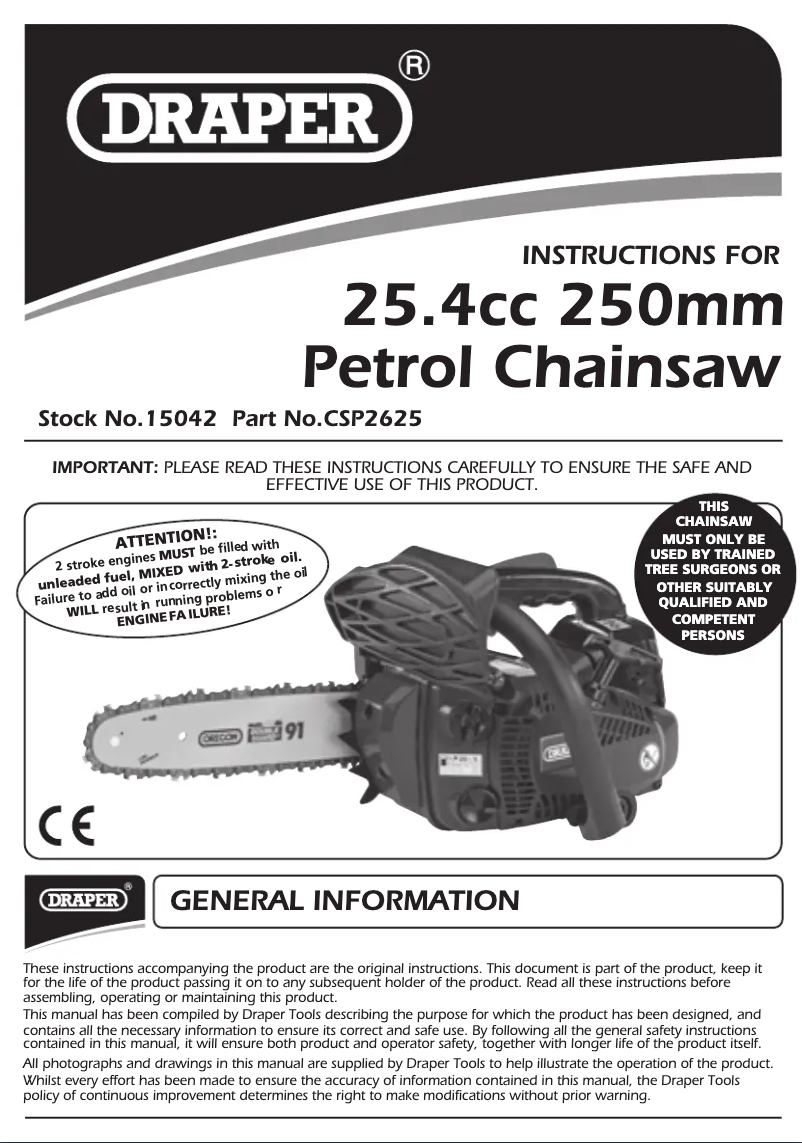 Page 1 of the manual User Manual Draper CSP2625