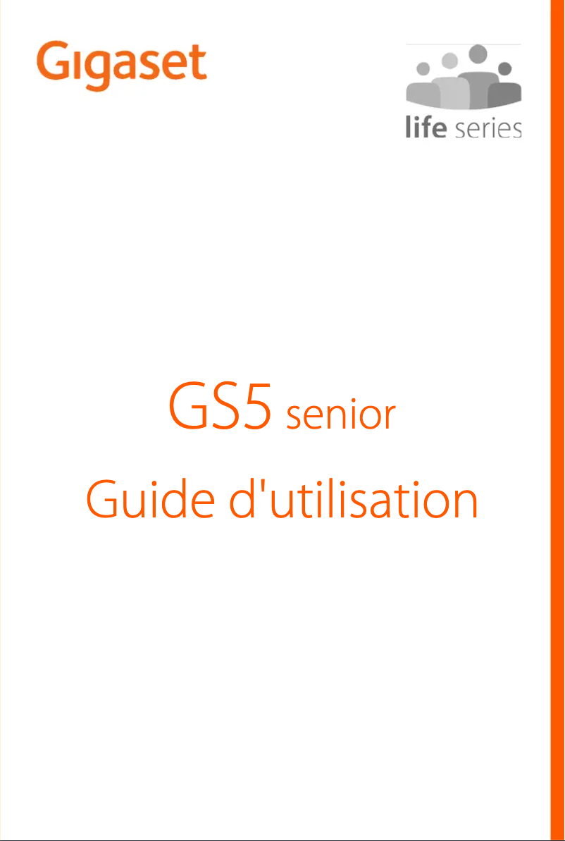 Page 1 of the manual User Manual Gigaset GS5 senior
