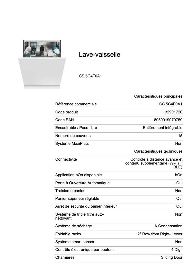 First page image of the manual for CS 5C4F0A1