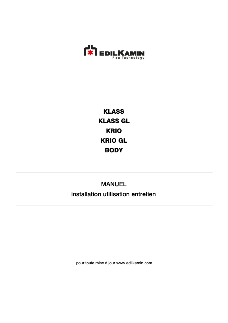 First page image of the manual for BODY