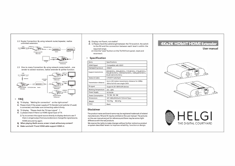 Page 1 of the manual User Manual HELGI HI0683