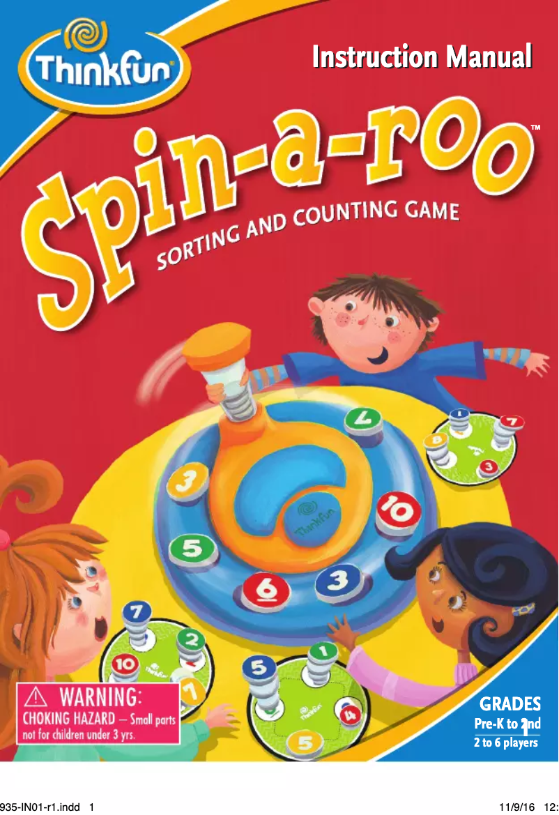 First page image of the manual for Spin-a-roo