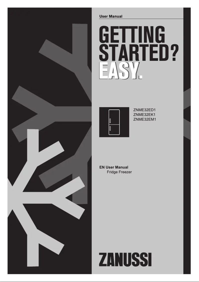 First page image of the manual for ZNME32EK1