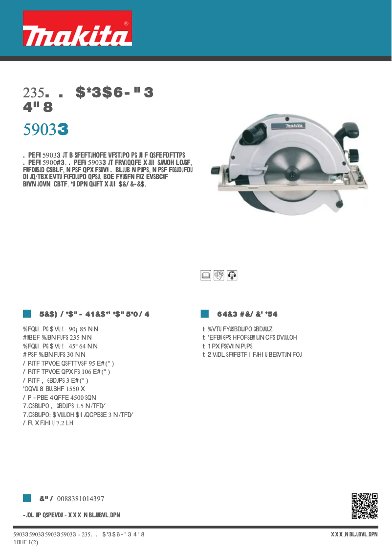 First page image of the manual for 5903R