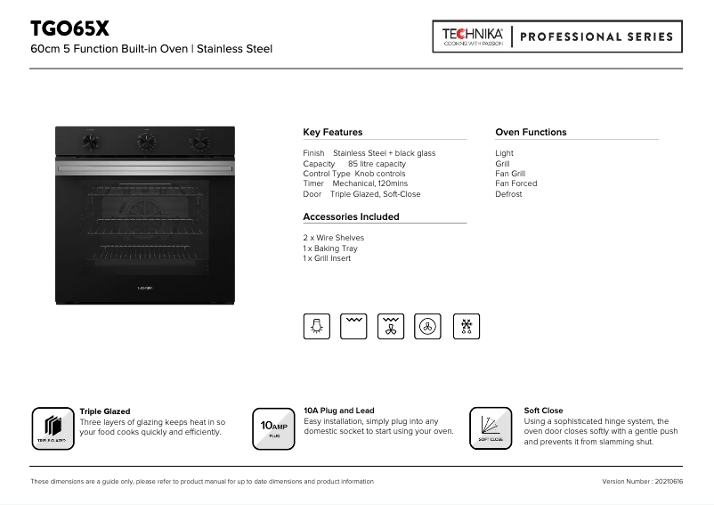 Image de la première page du manuel de l'appareil TGO65X