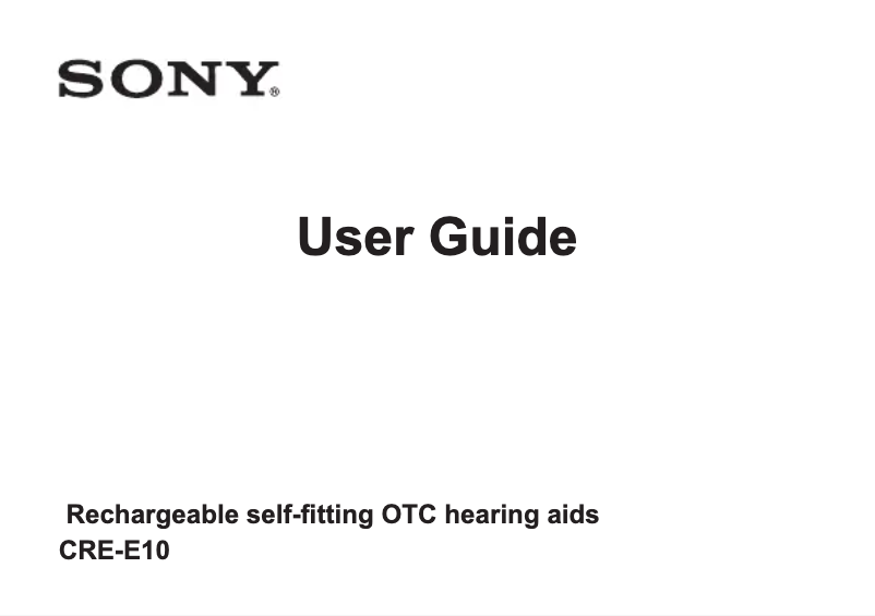 First page image of the manual for CRE-E10