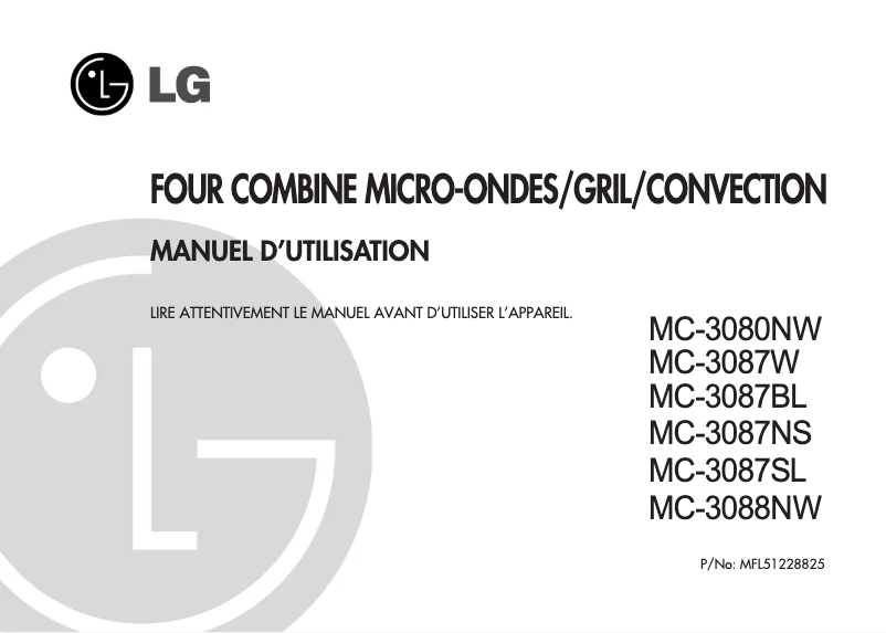 First page image of the manual for MC-3080NW