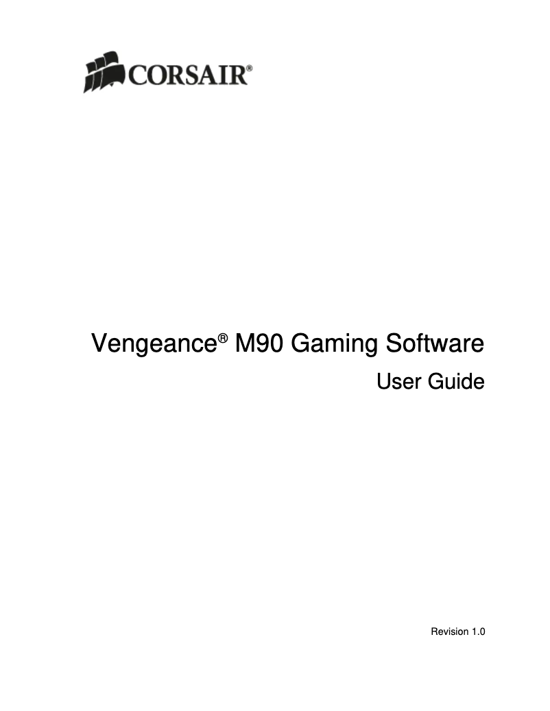 Page 1 de la notice Manuel utilisateur Corsair Vengeance M95