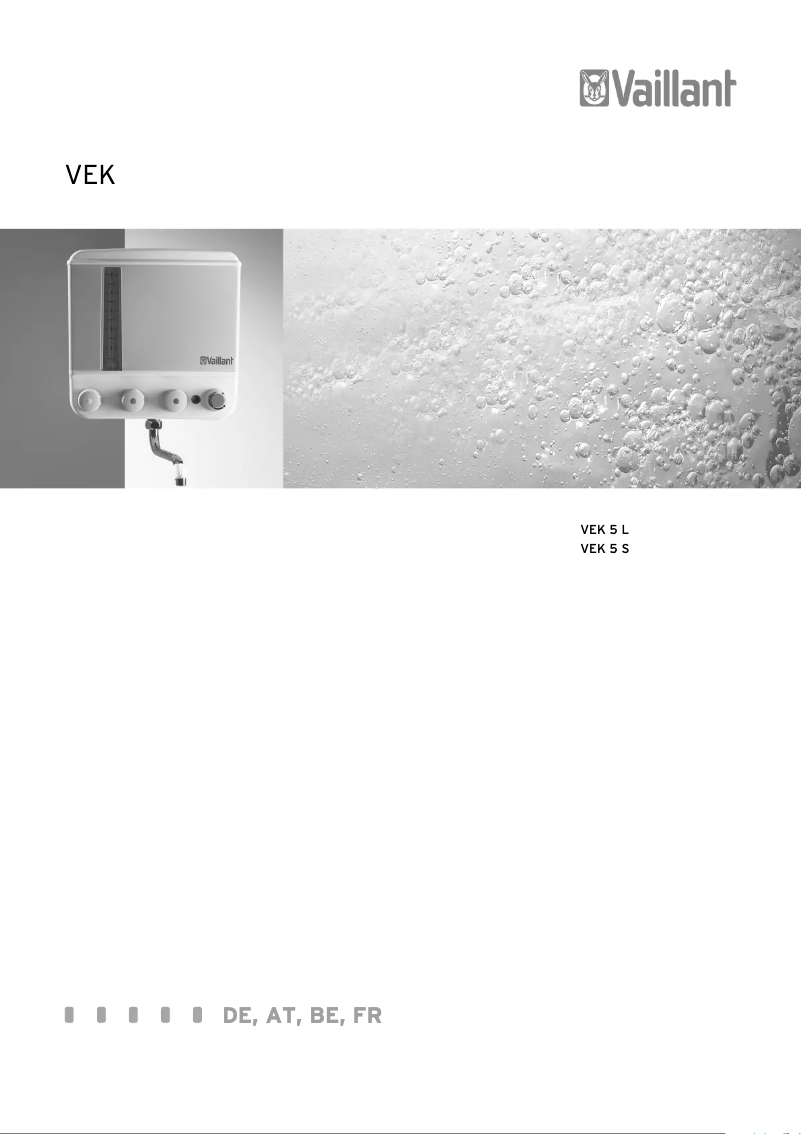 First page image of the manual for VEK 5 L
