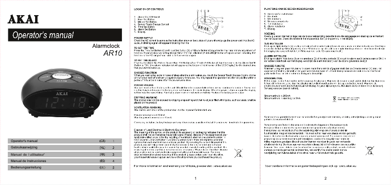 First page image of the manual for AR10