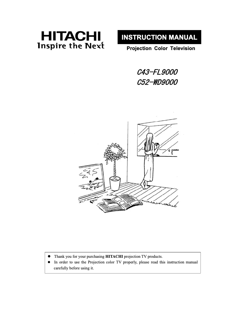 Page 1 of the manual User Manual Hitachi C43-FL9000