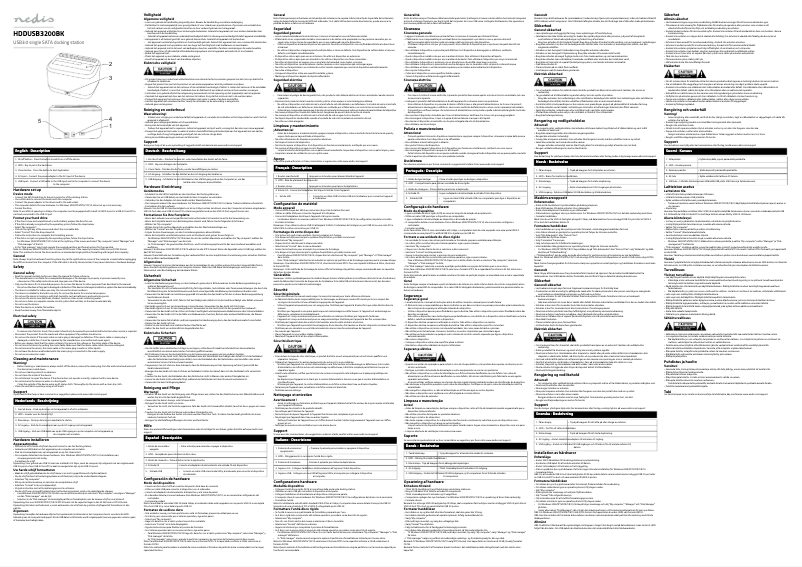 Page 1 of the manual User Manual Nedis HDDUSB3200BK