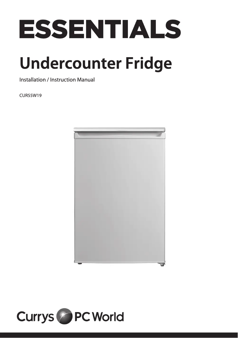 First page image of the manual for CUR55W19