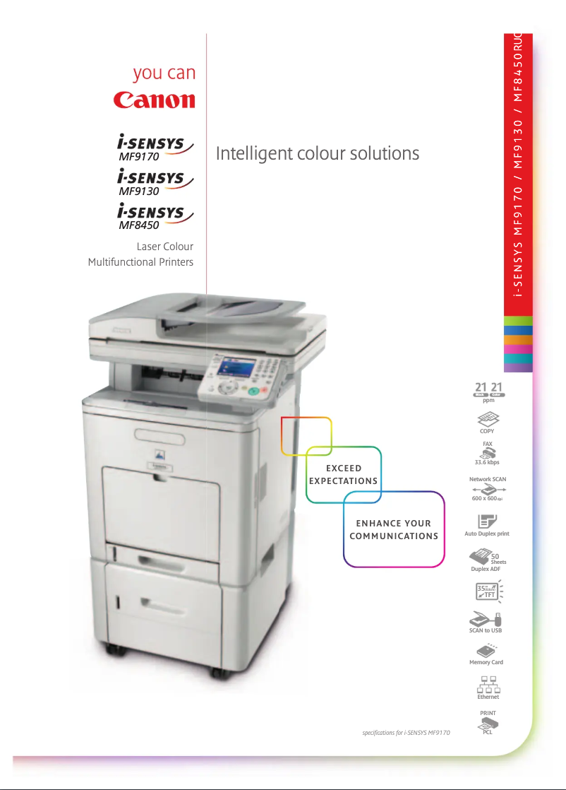 First page image of the manual for i-Sensys MF8450