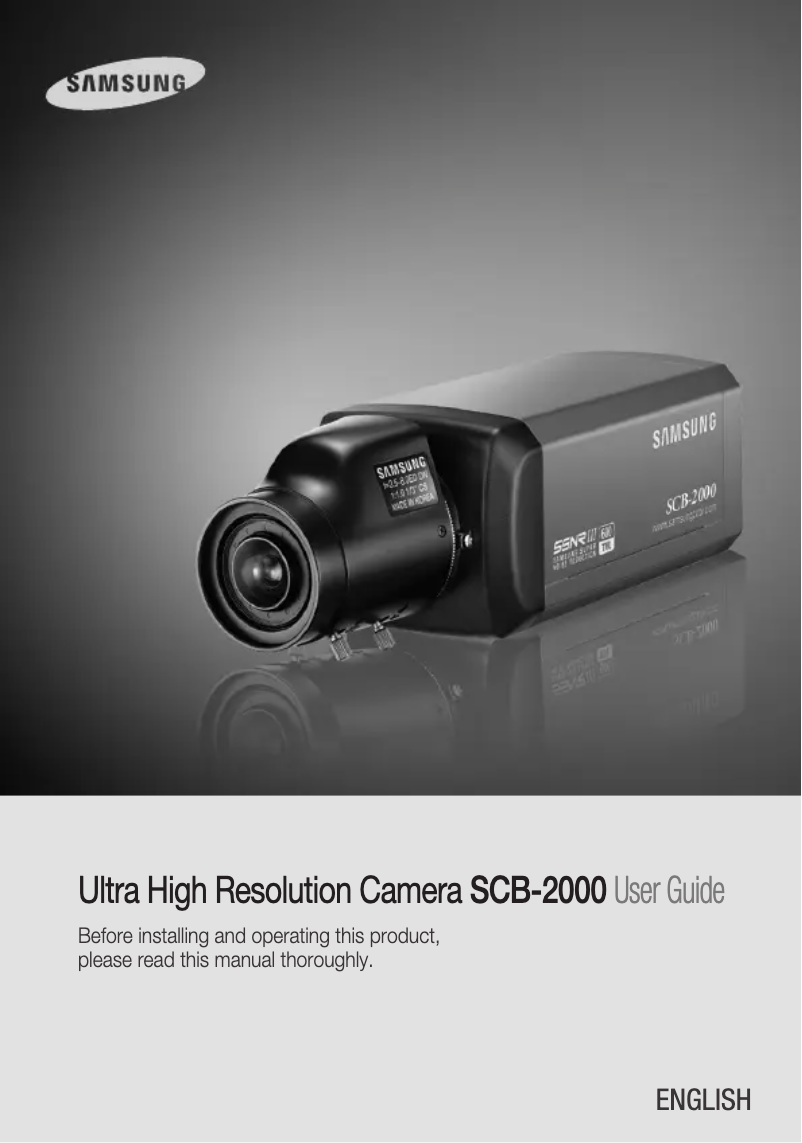 First page image of the manual for SCB-2000