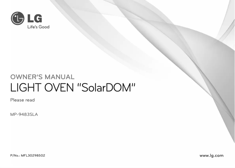 Page 1 of the manual User Manual LG MP-9483SLA