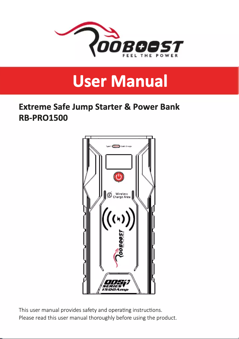 First page image of the manual for RB-PRO1500