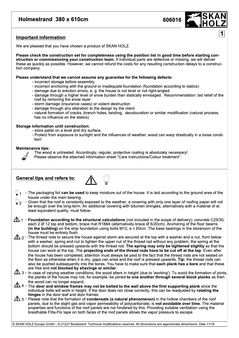 Image de la première page du manuel de l'appareil Holmestrand