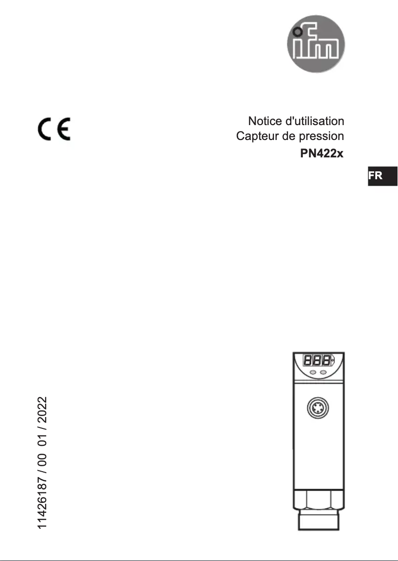 Page 1 of the manual User Manual IFM PN4226
