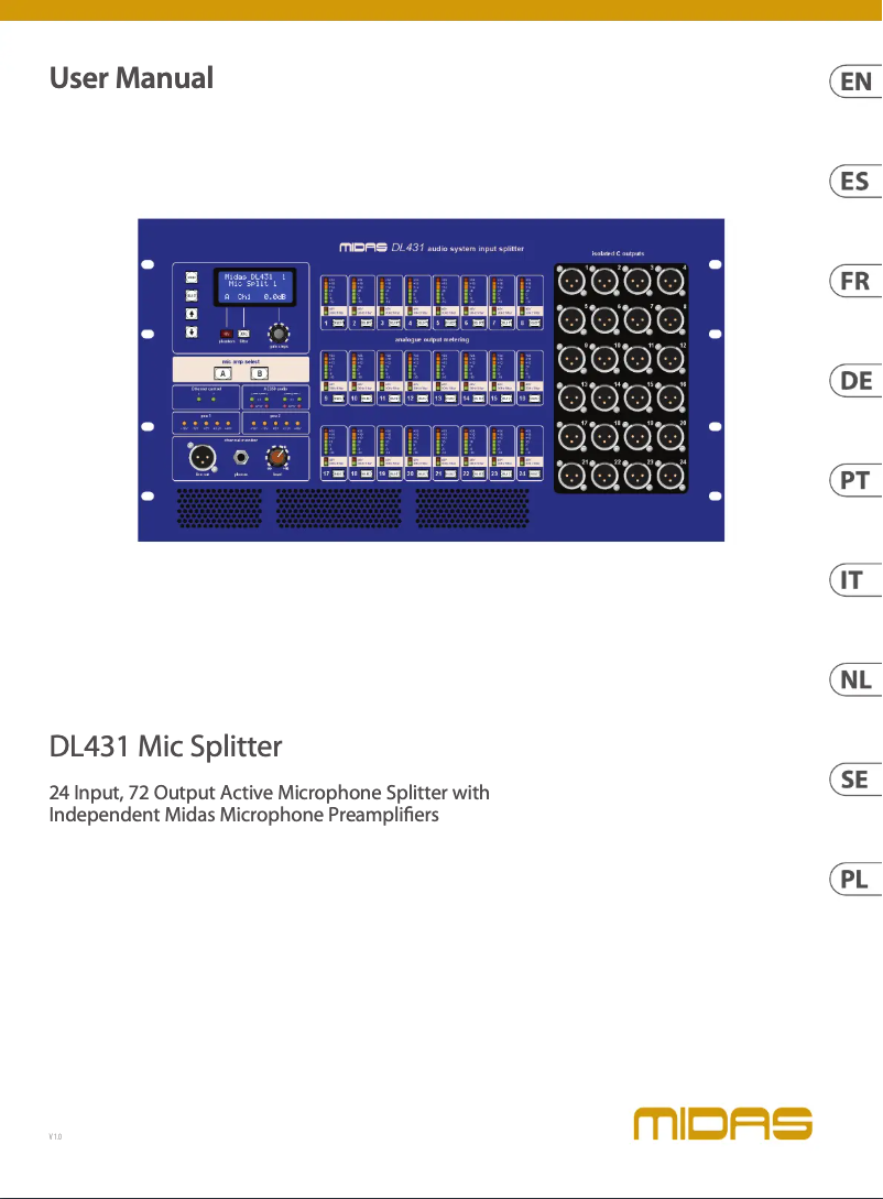 First page image of the manual for DL431