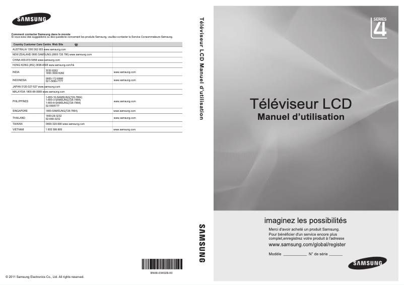 Page 1 of the manual User Manual Samsung LA26D400E1