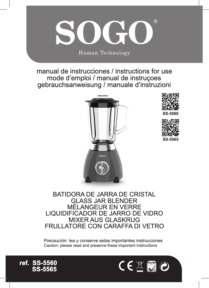 Image de la première page du manuel de l'appareil SS-5560