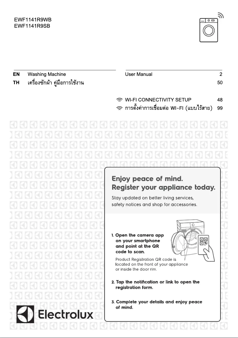 Page 1 of the manual User Manual Electrolux EWF1141R9SB