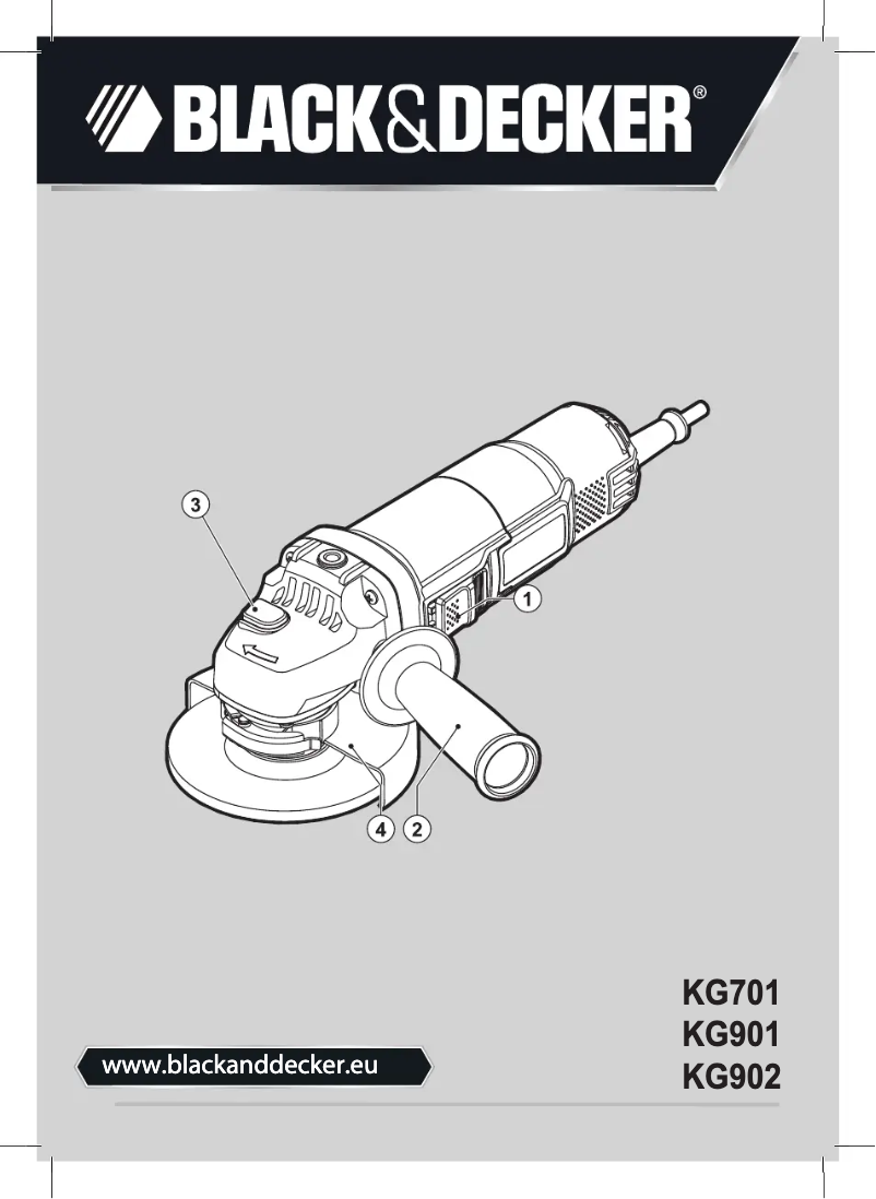 Page 1 of the manual User Manual Black & Decker KG901