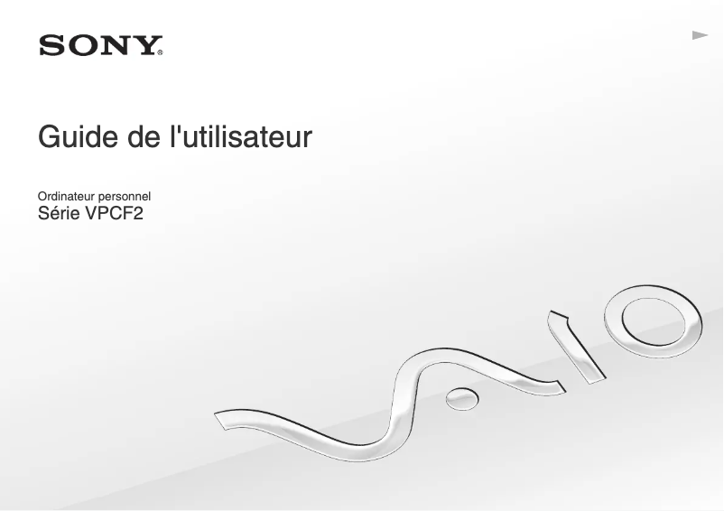 Page 1 of the manual User Manual Sony Vaio VPCF220